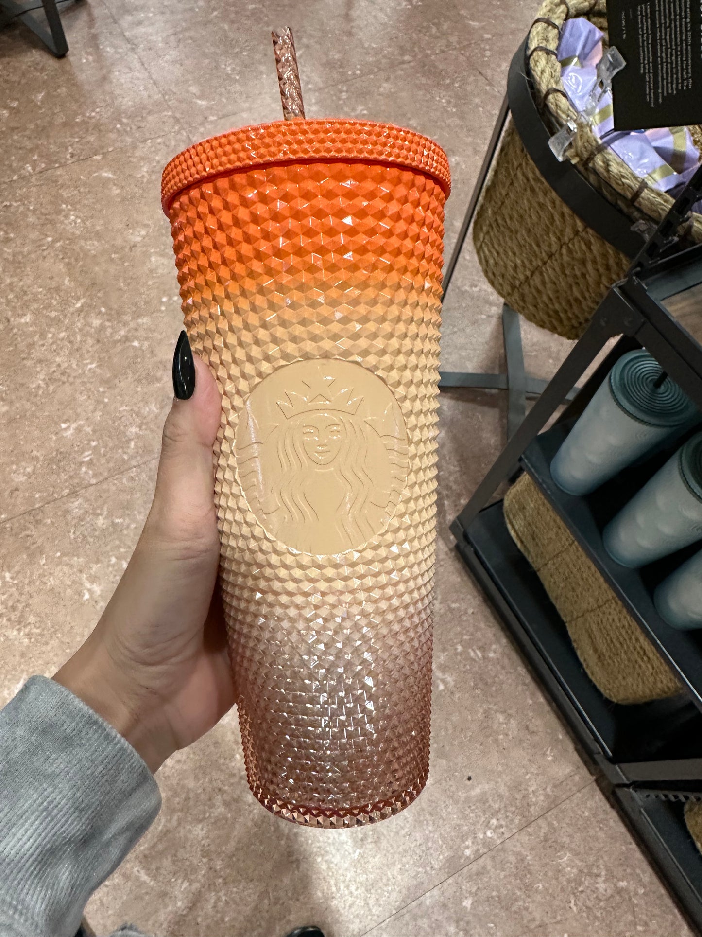 New release Starbucks Orange ombré studded