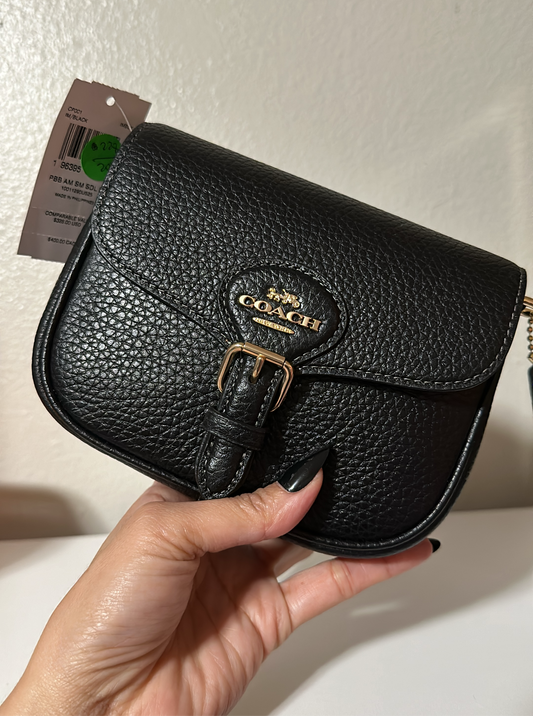 Coach mini saddle bag - black