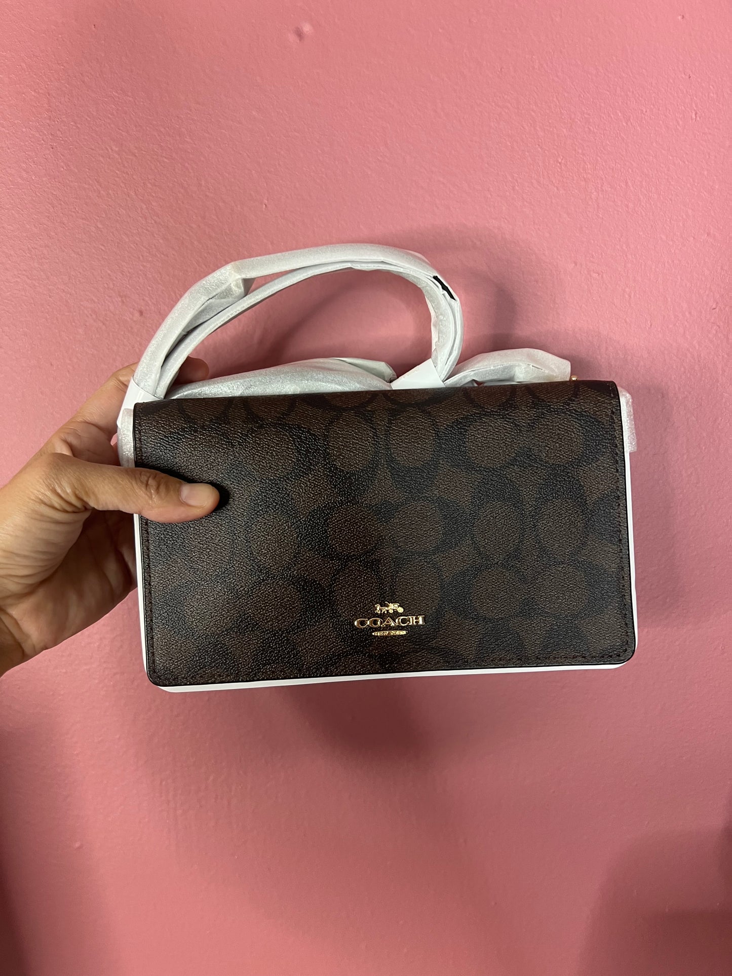 Coach Anna Crossbody signature chocolate