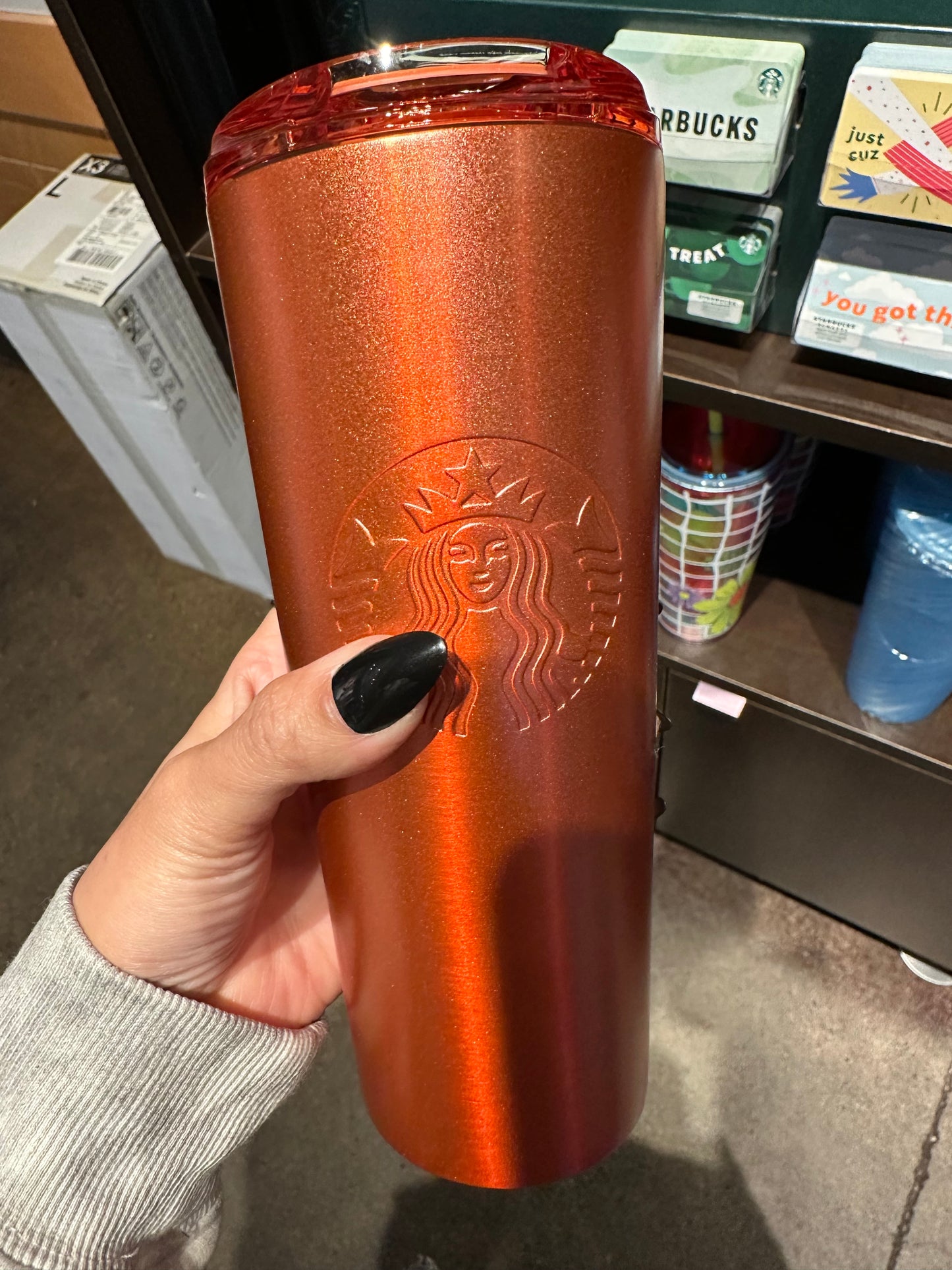 Starbucks Orange shimmer cold cup