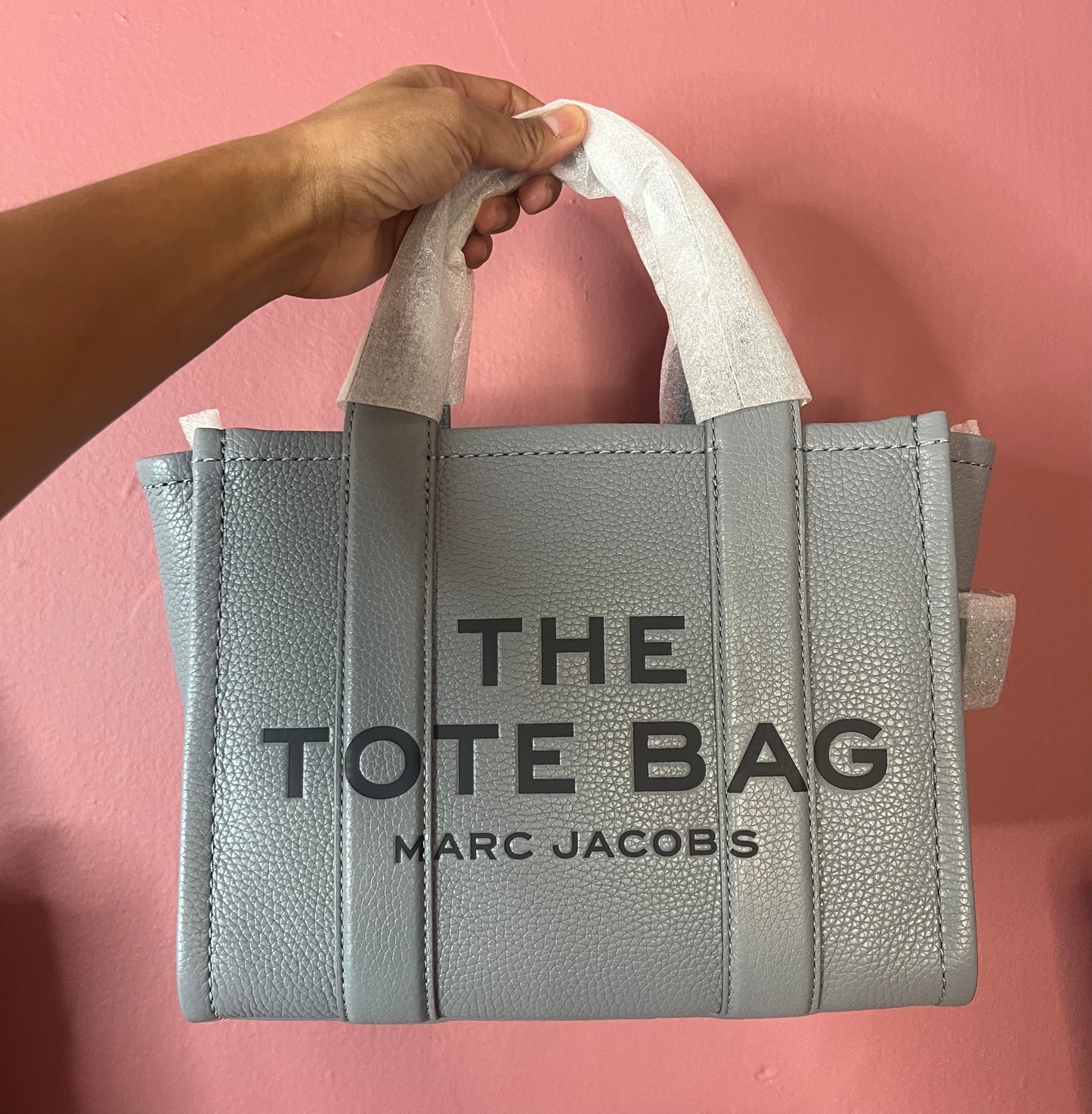 Marc Jacobs Leather Tote Wolf Grey