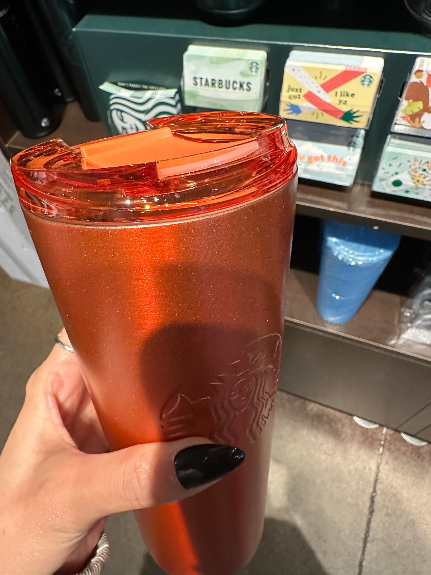 Starbucks Orange shimmer cold cup