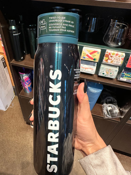 Starbucks Bottle 20oz dark blue/turquoise