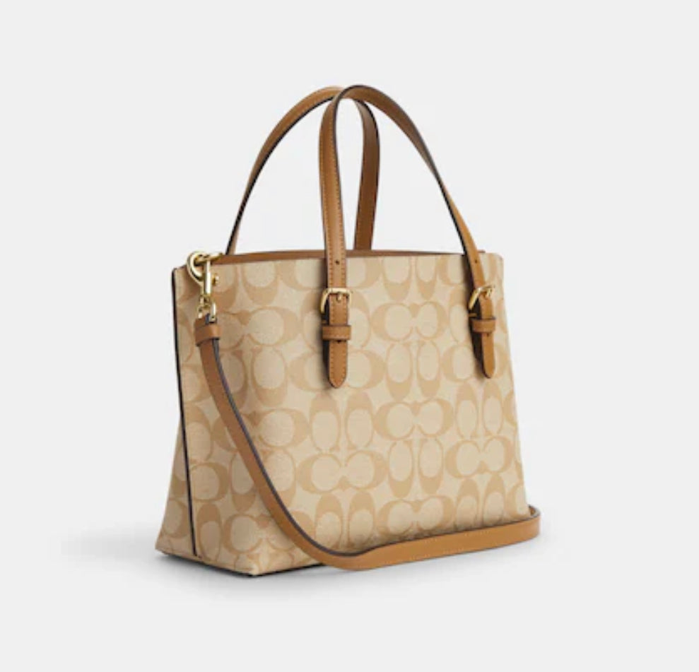 Coach Mollie Satchel Light Khaki/Saddle